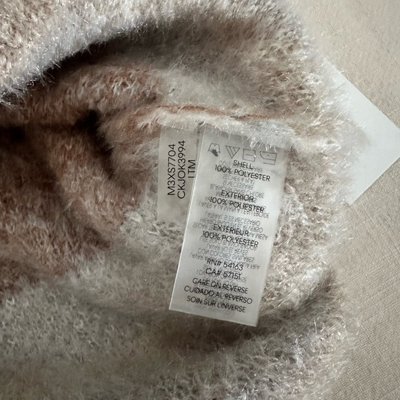 Calvin Klein Women’s Fair Isle Eyelash Long Sleeve Crewneck Sweater Size Small - Picture 6 of 8